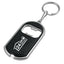 Keychain with Bottle Opener and LED Light - Black - Pad Print
