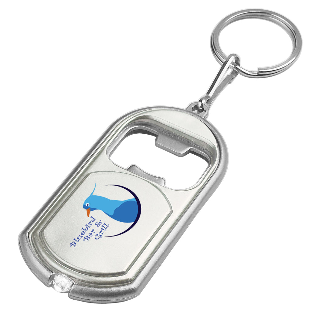Keychain with Bottle Opener and LED Light - Silver - Blank_Digibrite