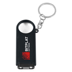 Keychain with Magnifier and LED Light - Black - Full Color