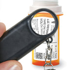 Keychain with Magnifier and LED Light - Black - Magnify_Inset