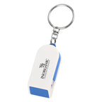 Keychain with Phone Stand and Screen Cleaner - Blue - Silk Screen