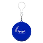 Keychain with Rain Poncho in a Ball - Blue - Pad Print