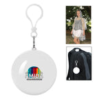 Keychain with Rain Poncho in a Ball - White Ball - Full Color