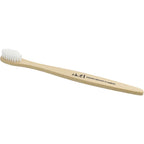 Kids Bamboo Toothbrush for Ages 6 to 10 - Natural - Left Angle 2