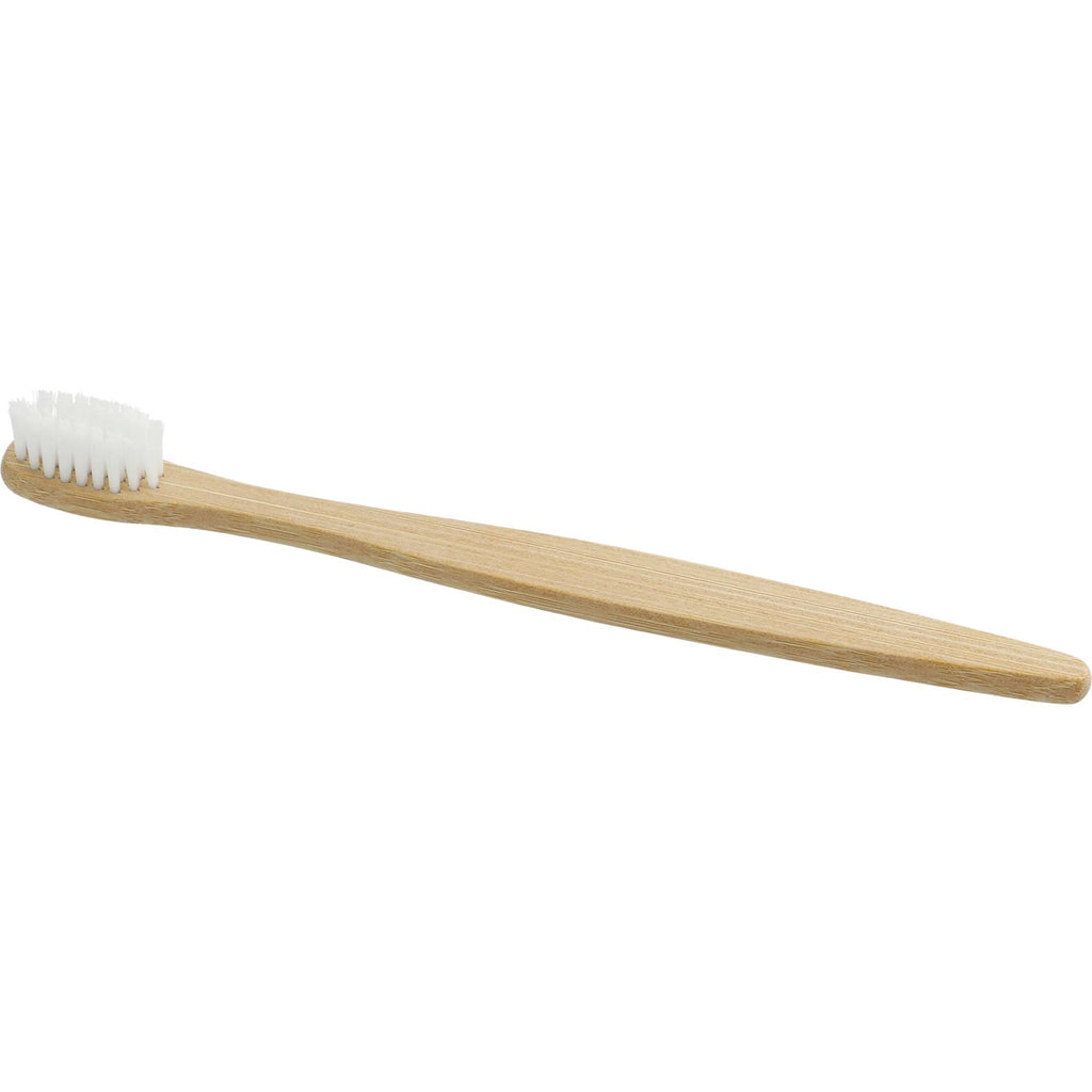 Kids Bamboo Toothbrush for Ages 6 to 10 - Natural - Left Angle 3