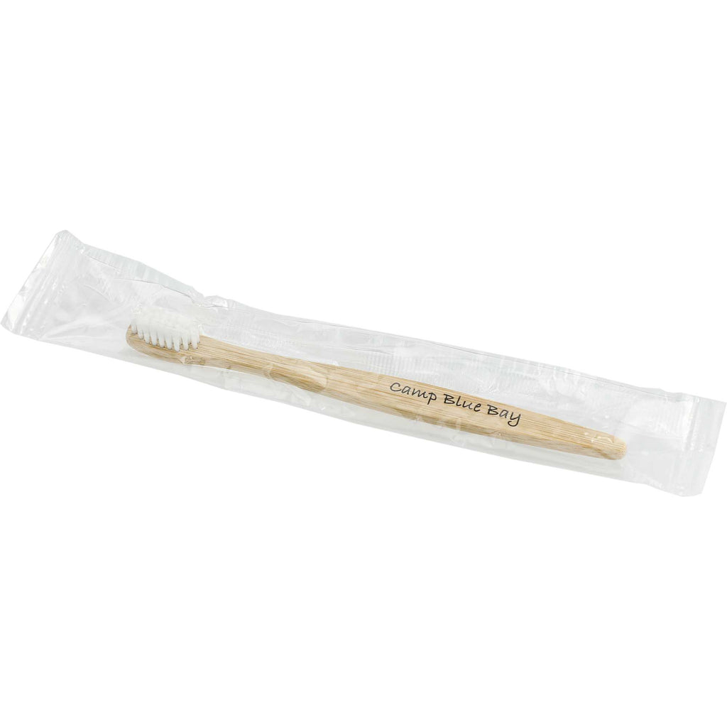 Kids Bamboo Toothbrush for Ages 6 to 10 - Natural - Left Angle