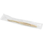 Kids Bamboo Toothbrush for Ages 6 to 10 - Natural - Left Angle
