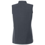 Kinport Sleeveless Zip Polo with Stand Collar for Women Transfer - Black Smoke Heather - Back Flat