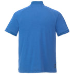 Kinport Zip Stand Collar Performance Polo for Men Embroidery - Invictus Heather - Back Flat 2
