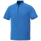 Kinport Zip Stand Collar Performance Polo for Men Transfer - Invictus Heather - Flat