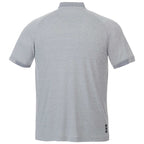 Kinport Zip Stand Collar Performance Polo for Men Transfer - Silver Heather - Back Flat