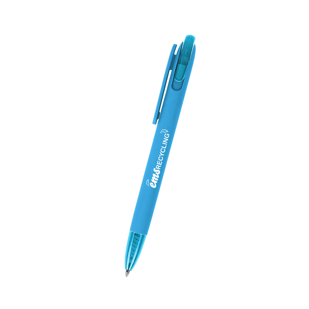 Kinsley Pen in Recycled ABS - Light Blue - Silk Screen