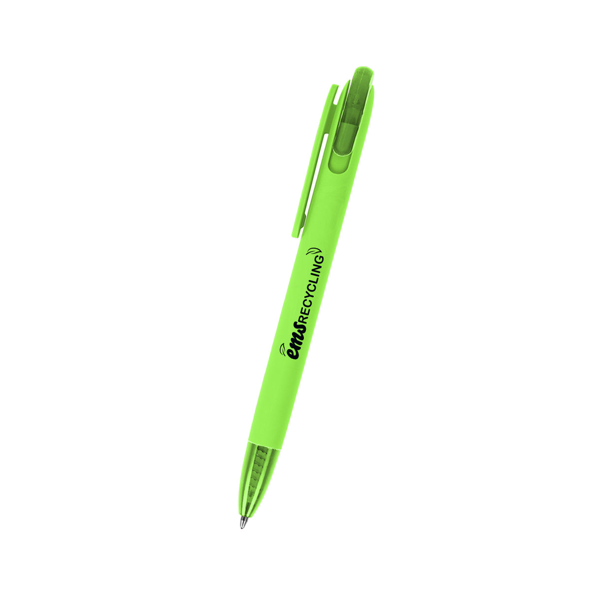 Kinsley Pen in Recycled ABS - Lime Green - Silk Screen