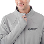 Kirkwood Textured Knit Jacket for Men Embroidery - Silver - Flat 2