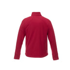 Kirkwood Textured Knit Jacket for Men Embroidery - Team Red - Back Flat