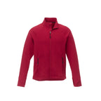 Kirkwood Textured Knit Jacket for Men Embroidery - Team Red - Front Flat