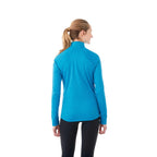 Kirkwood Textured Knit Jacket for Women Embroidery - Aspen Blue - Back Flat 2