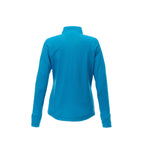 Kirkwood Textured Knit Jacket for Women Embroidery - Aspen Blue - Back Flat