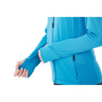 Kirkwood Textured Knit Jacket for Women Embroidery - Aspen Blue - Flat