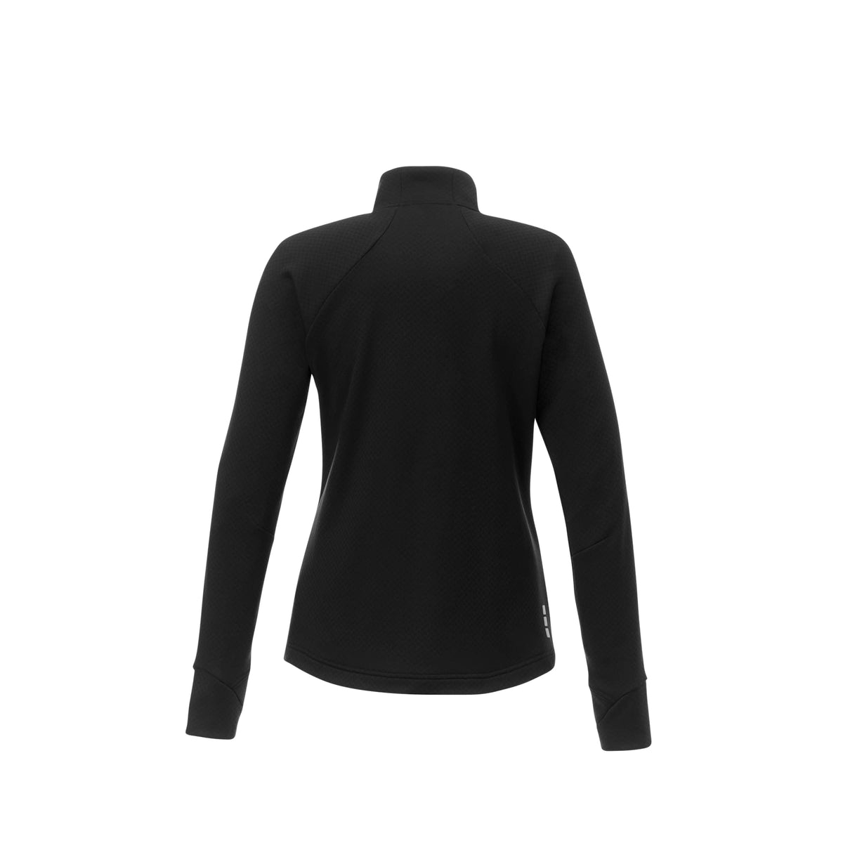 Kirkwood Textured Knit Jacket for Women Embroidery - Black - Back Flat
