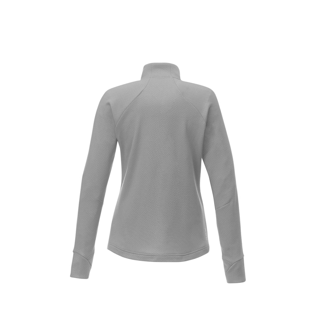 Kirkwood Textured Knit Jacket for Women Embroidery - Silver - Back Flat