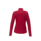 Kirkwood Textured Knit Jacket for Women Embroidery - Team Red - Back Flat