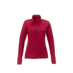 Kirkwood Textured Knit Jacket for Women Embroidery - Team Red - Front Flat