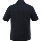 Kiso Short Sleeve Performance Polo with Coverstitching for Men Transfer - Navy/White - Back Flat
