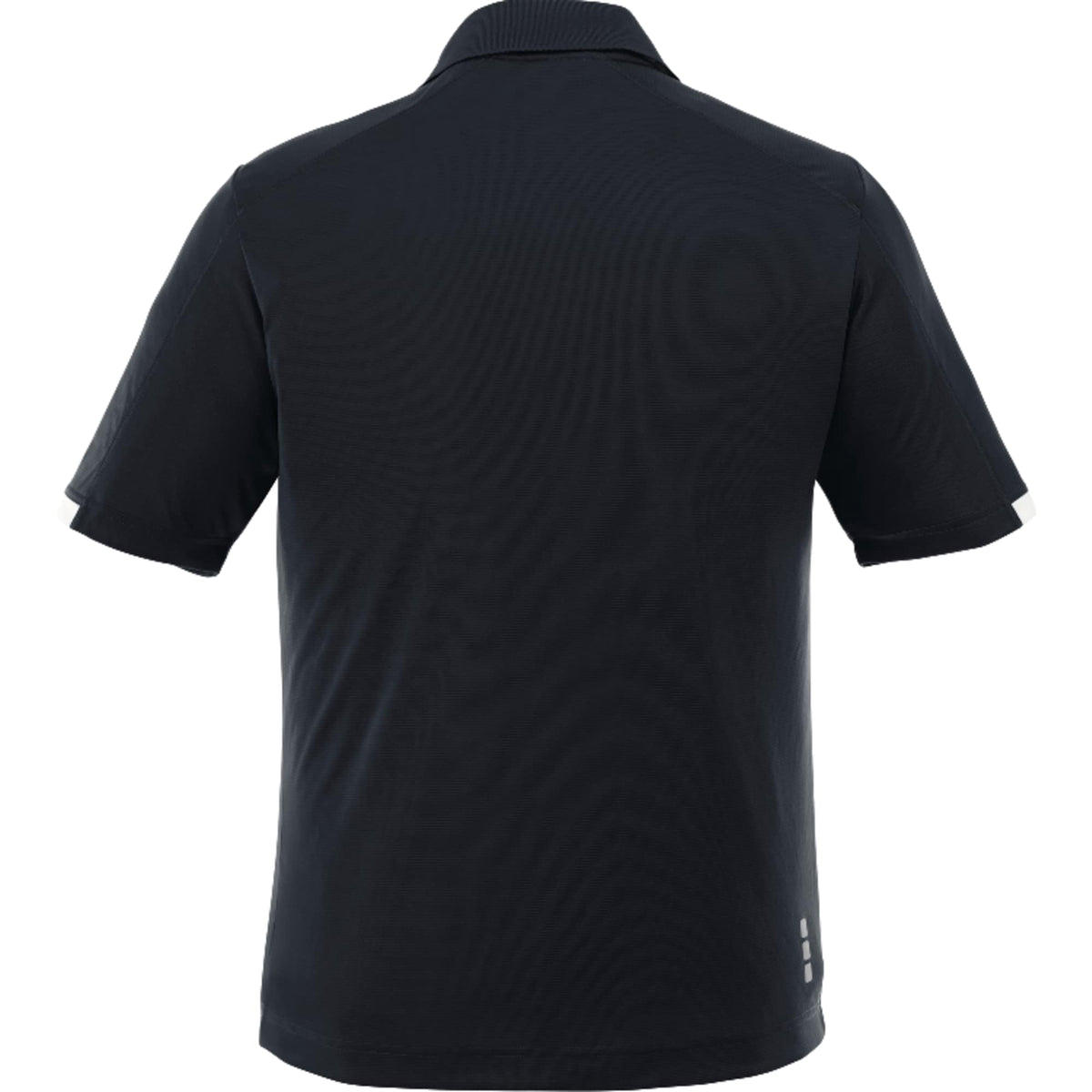 Kiso Short Sleeve Performance Polo with Coverstitching for Men Transfer - Navy/White - Back Flat