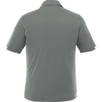 Kiso Short Sleeve Performance Polo with Coverstitching for Men Transfer - Steel Grey/White - Back Flat