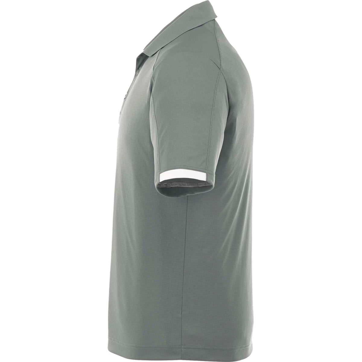 Kiso Short Sleeve Performance Polo with Coverstitching for Men Transfer - Steel Grey/White - Left Side
