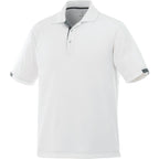 Kiso Short Sleeve Performance Polo with Coverstitching for Men Transfer - White/Steel Grey - Flat