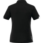 Kiso Two-Tone Performance Polo for Women Debossing - Black/White - Back Flat