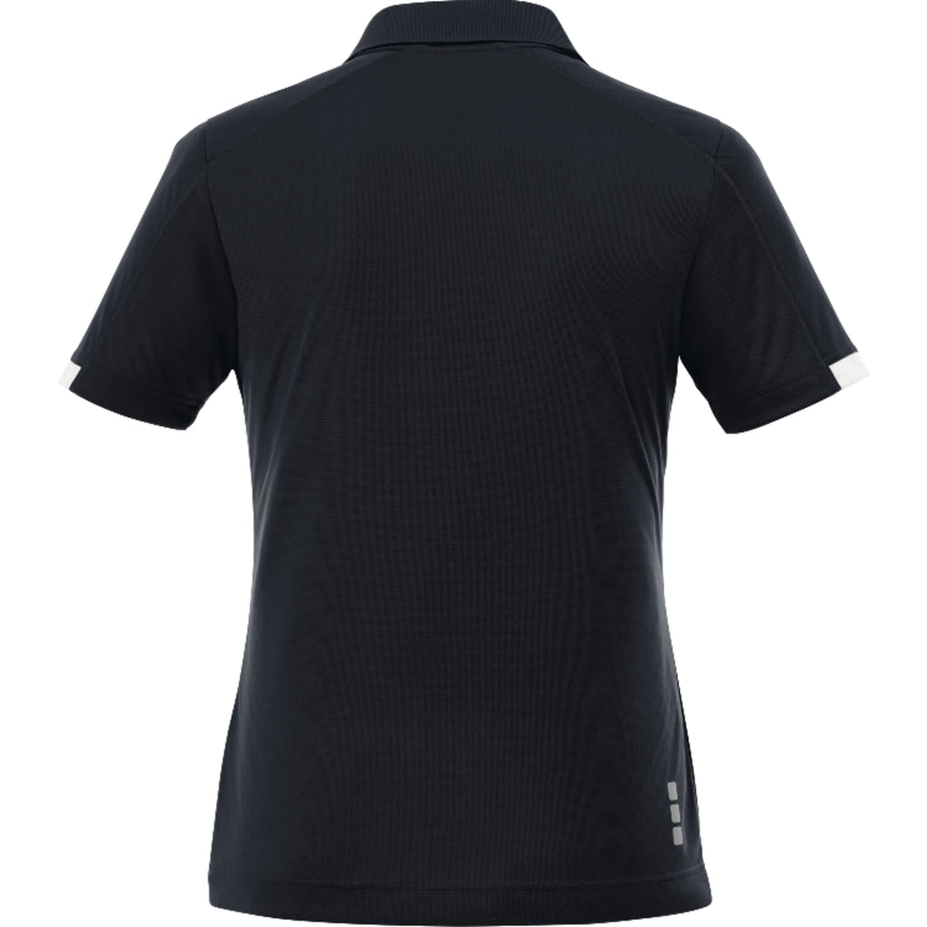 Kiso Two-Tone Performance Polo for Women Debossing - Navy/White - Back Flat