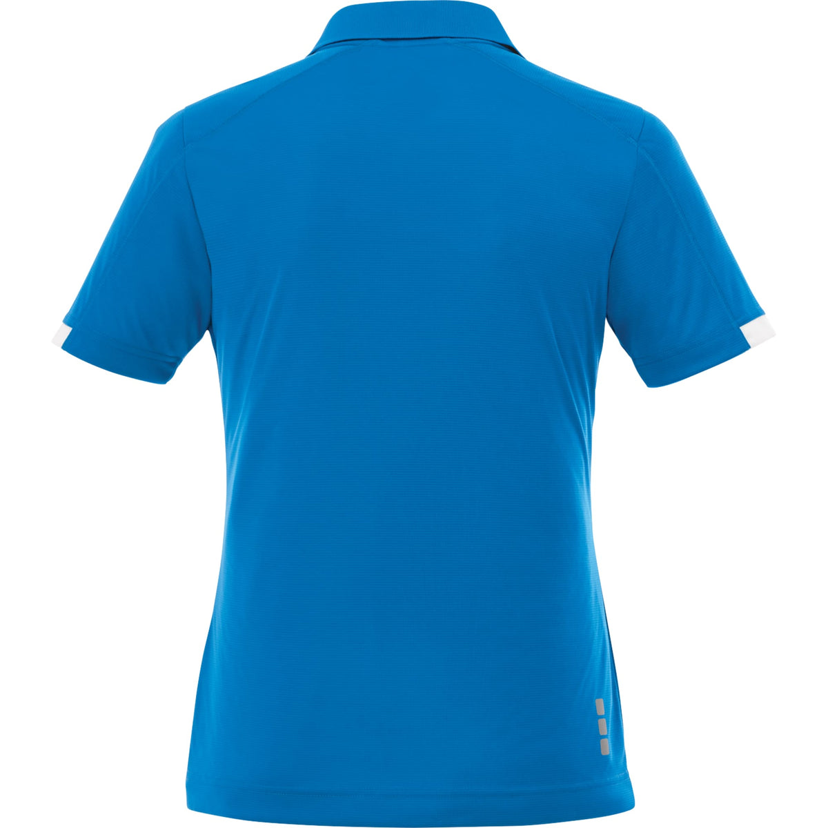 Kiso Two-Tone Performance Polo for Women Debossing - Olympic Blue/White - Back Flat