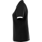 Kiso Two-Tone Performance Polo for Women Embroidery - Black/White - Left Side