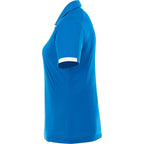Kiso Two-Tone Performance Polo for Women Embroidery - Olympic Blue/White - Left Side