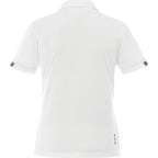 Kiso Two-Tone Performance Polo for Women Embroidery - White/Steel Grey - Back Flat