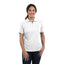 Kiso Two-Tone Performance Polo for Women Embroidery - White/Steel Grey - On Model