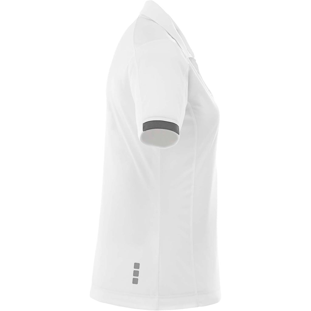 Kiso Two-Tone Performance Polo for Women Transfer - White/Steel Grey - Right Side