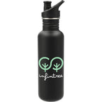 Klean Kanteen Eco Classic Bottle with Sport Cap, 27 oz - Black - Back