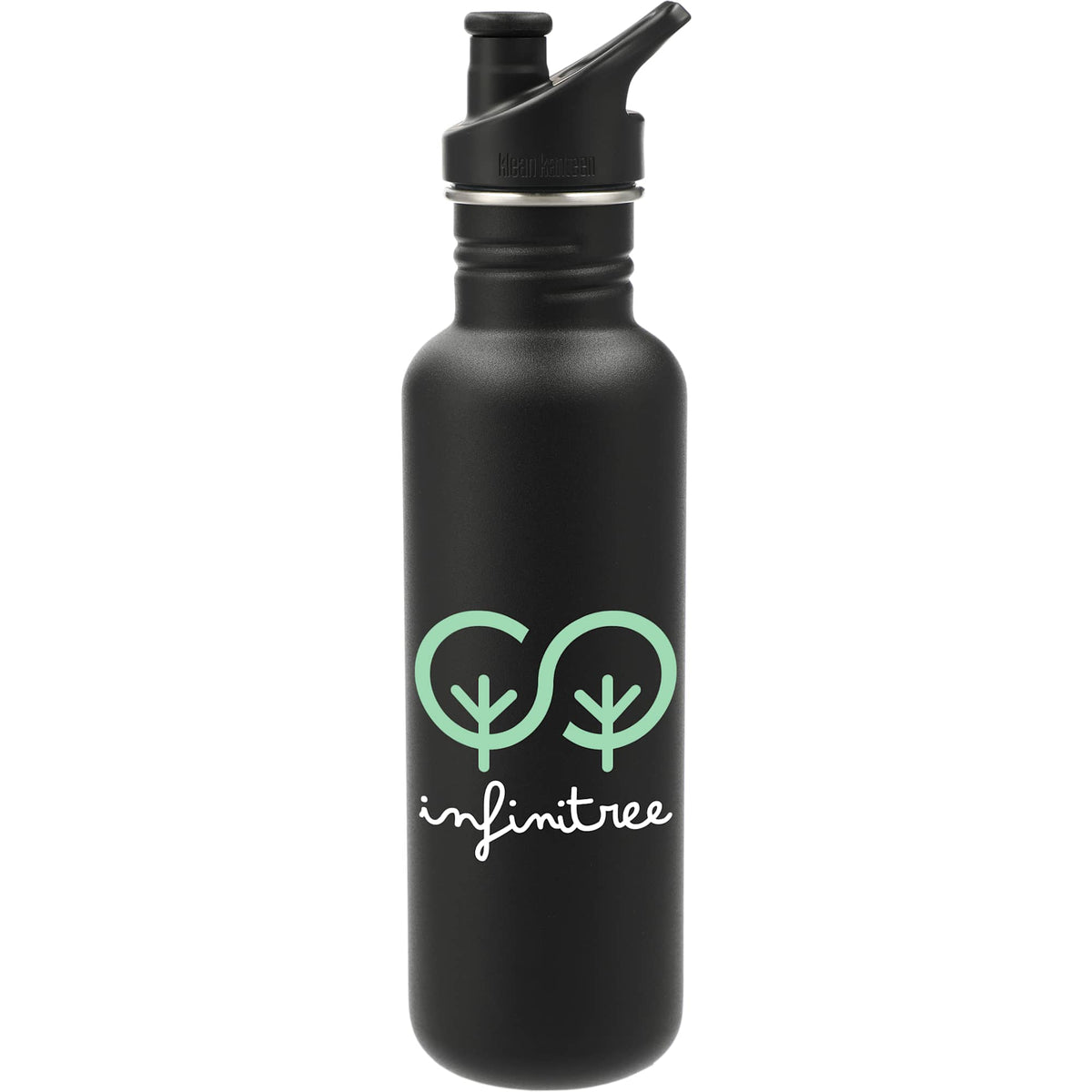 Klean Kanteen Eco Classic Bottle with Sport Cap, 27 oz - Black - Back