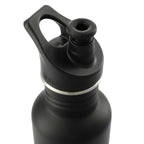 Klean Kanteen Eco Classic Bottle with Sport Cap, 27 oz Full Color - Black - Right Angle 2