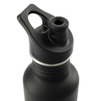 Klean Kanteen Eco Classic Bottle with Sport Cap, 27 oz Full Color - Black - Right Angle