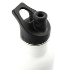 Klean Kanteen Eco Classic Bottle with Sport Cap, 27 oz Laser Engraving - White - Right Angle