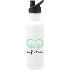 Klean Kanteen Eco Classic Bottle with Sport Cap, 27 oz - White - Back
