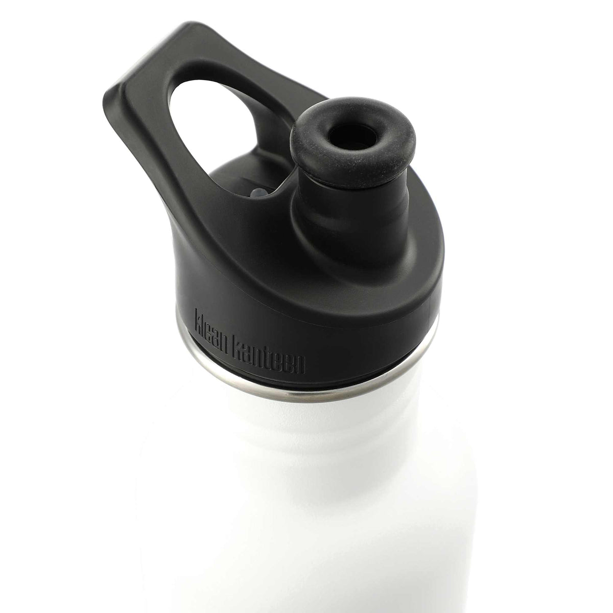 Klean Kanteen Eco Classic Bottle with Sport Cap, 27 oz - White - Right Angle