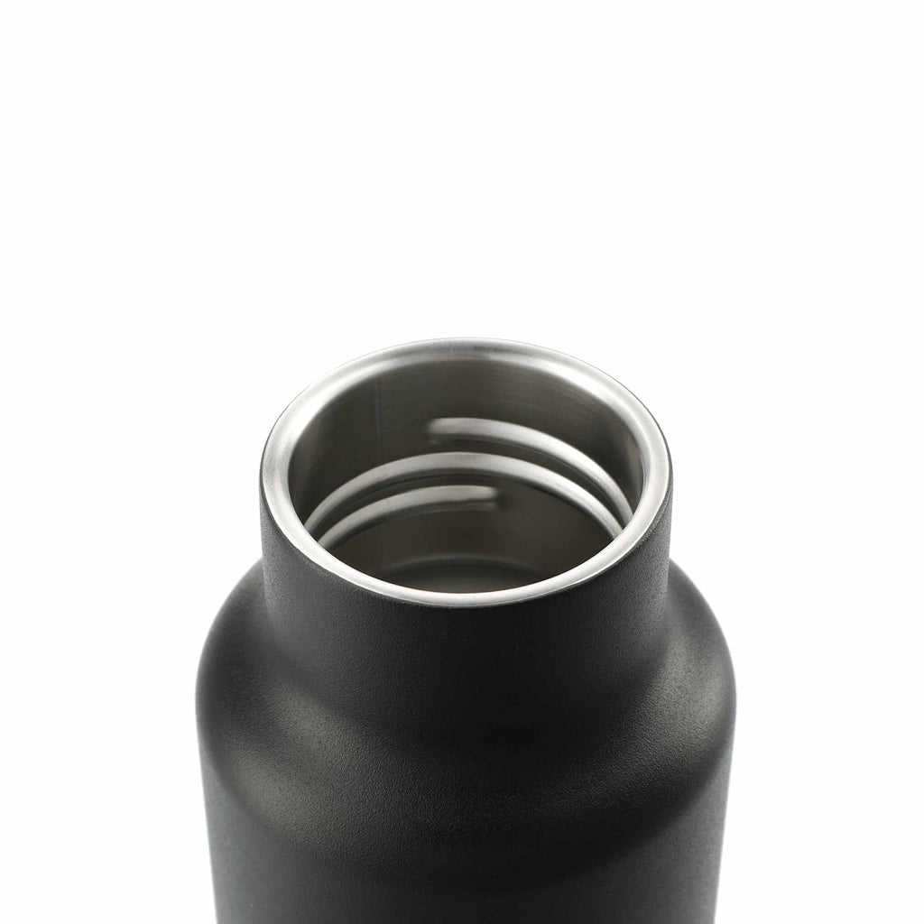 Klean Kanteen Eco Insulated Classic with Loop Cap, 20 oz Full Color - Black - Right Angle 2