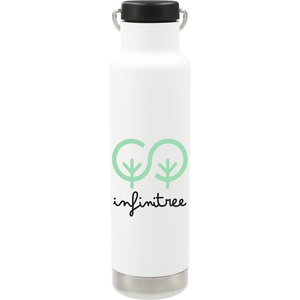 Klean Kanteen Eco Insulated Classic with Loop Cap, 20 oz Full Color - White - Front