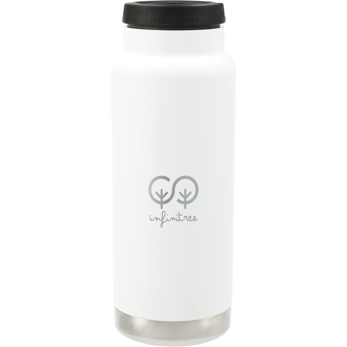 Klean Kanteen Eco TKWide with Loop Cap, 32 oz Laser Engraving - White - Front